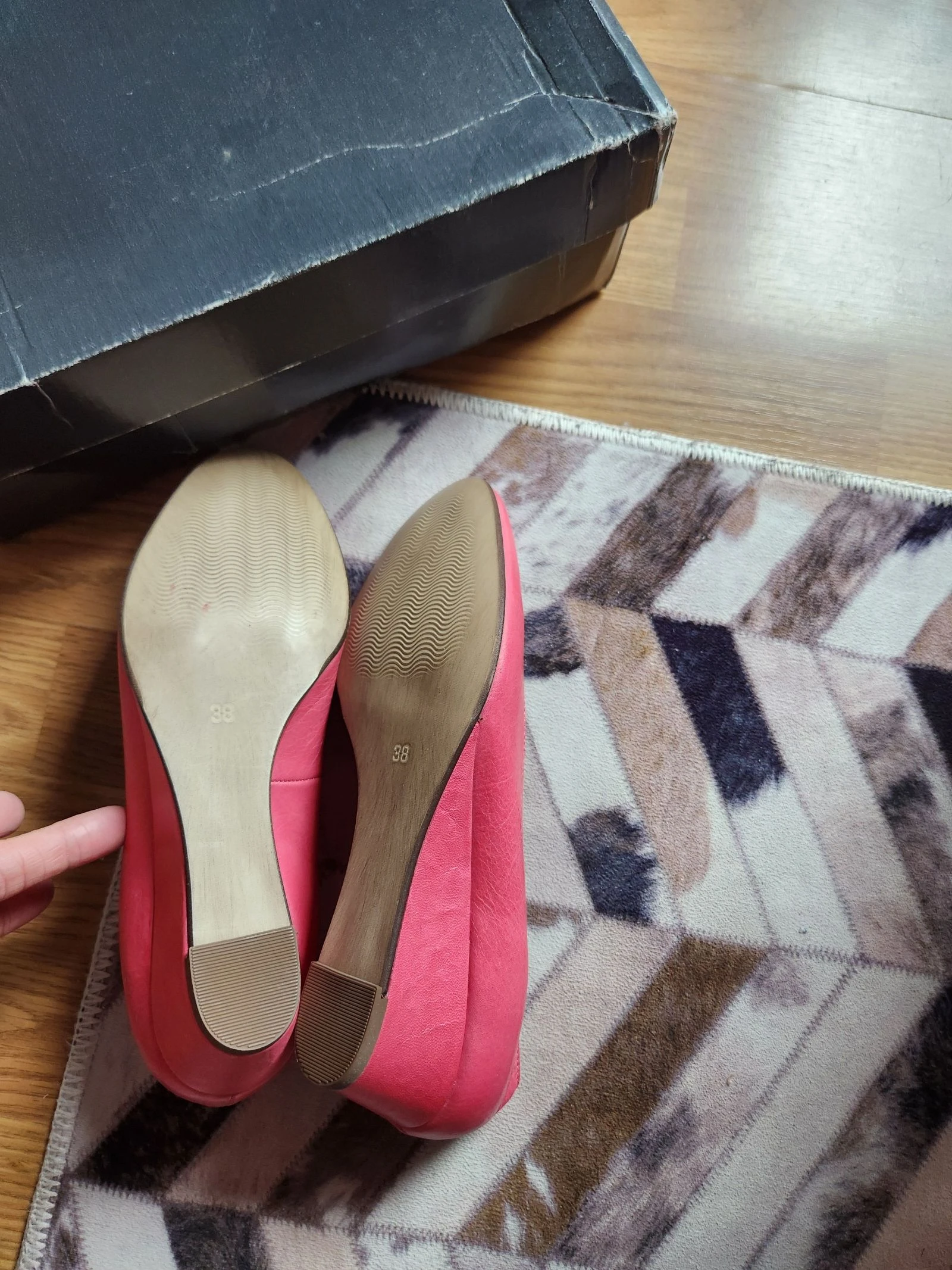 🌸NUEVO con plataforma de cuero rosa T38🌸 – photo 4
